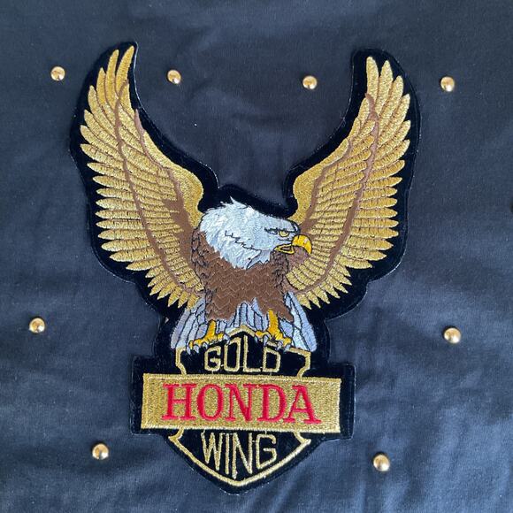 Vintage 80s/ 90s Honda Gold Wing Eagle T-Shirt Black Size XL 23x30 Motorcycle - Picture 5 of 7